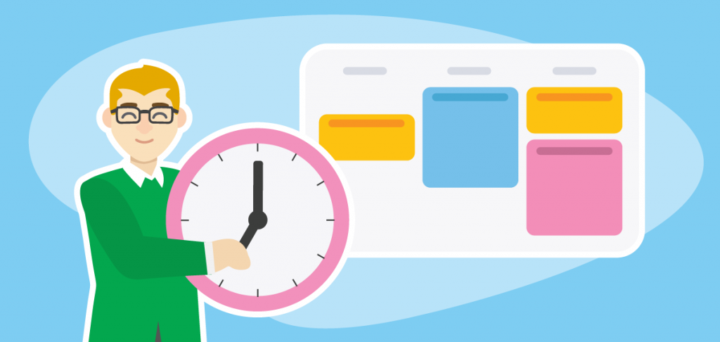 Flexible work schedules Business manager with flexible work schedules